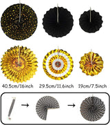 Black and Gold Party Decorations Confetti Balloons Decorative