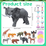 27 Pcs Jungle Animal Cake Topper Animals Figures Birthday Party