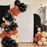 Halloween Balloon Arch Garland Kit Black Retro Orange White Black