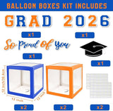 Graduation Decorations Class of 2026 - Orange and Blue Graduation