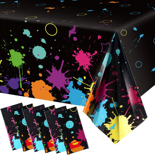Glow Party Table Covers Neon Plastic Tablecloths 108 x 54 Inch