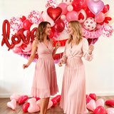 Valentines Day Balloon Arch Kit Pink Red White Balloons Garland Love