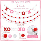 3pcs Valentine's Day Garland Felt Ball Garland 10ft Pompom Garland
