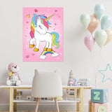 ASTARON Pin The Horn on The Unicorn Birthday Party Game with 30 Horns