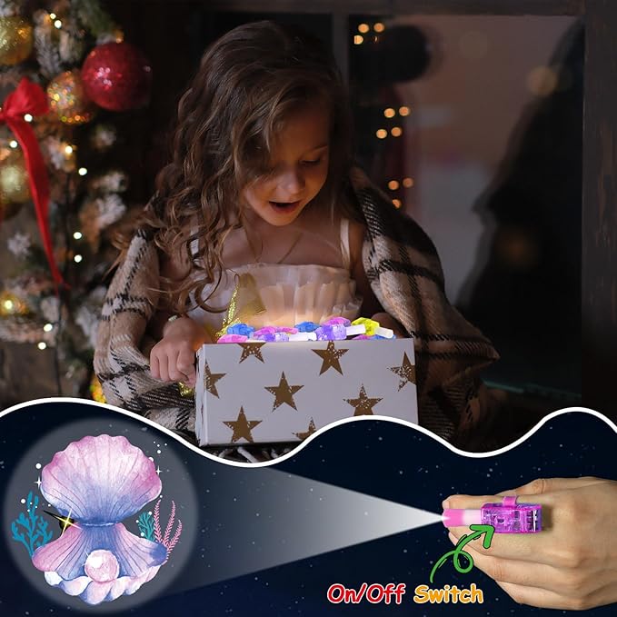 36Pcs Mermaid LED Finger Lights Mermaid Party Favors Glow in the