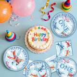 Airplane 1st Birthday Party Decorations 96PCS Time Flis Disposable