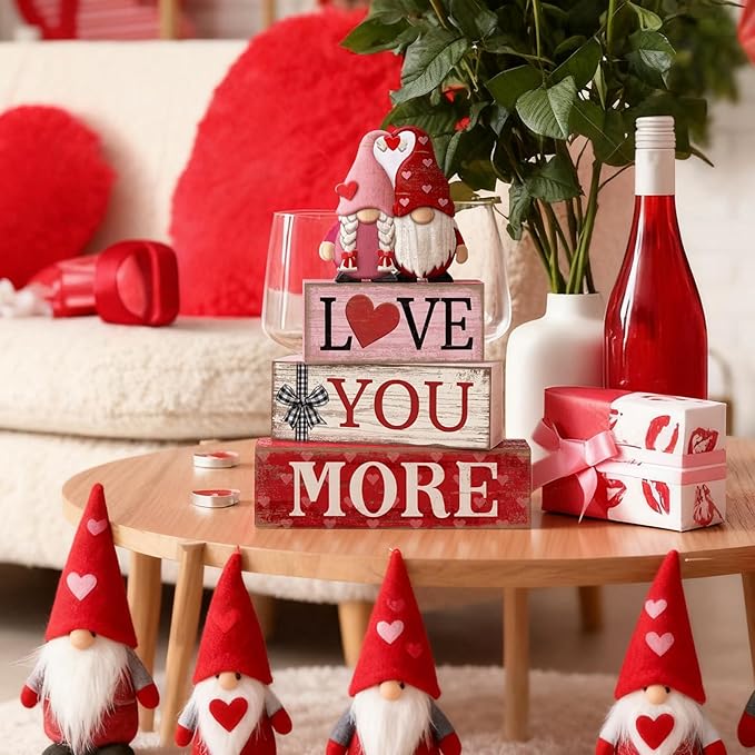 4 Pcs Valentine Day Table Decoration Gnomes Valentine Centerpiece
