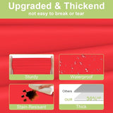 QIKSION Red Plastic Table Cloth Disposable 6 Pack, 54 x 108 Inch