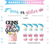 Guns or Glitter Gender Reveal Decorations 169 PCs Boy or Girl Gender