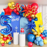 Cartoon Hedgehog Birthday Decorations, Blue 5 Balloon Number 40 inch