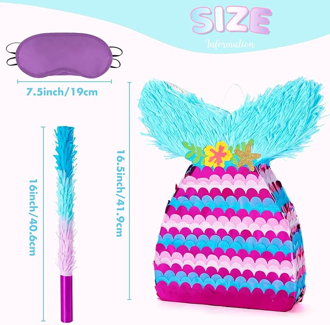 Mermaid Piñata Mermaid Party Games Decorations Mermaid Tail Piñata