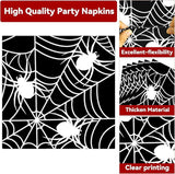 Halloween Party Oval Paper Plates 11inch Large Spider Web Paper