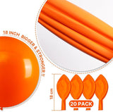 PartyWoo Orange Balloons 20pcs 18 Inch Fall Latex Helium Balloons for