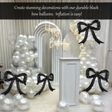 5 Pcs Black Bow Balloons Bow Party Decorations for Girl Women Black