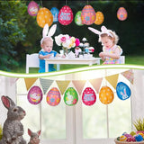 12 Pcs Easter Party Hanging Paper Lanterns Easter Eggs Bunny Chick