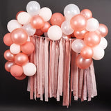 PartyWoo Rose Gold Crepe Paper Streamers 6pcs 492ft Pack of Metallic