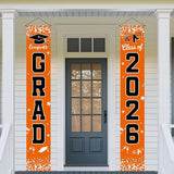 Graduation Decorations 2026 Orange Set, Congrats Grad Decor Set with