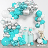 Amandir 153 Pcs Teal Balloons Arch Garland Kit, Different Sizes 18 12