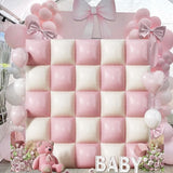 Pink Cream Balloons Square Foil Balloon 25PCS Boho Baby Pink and
