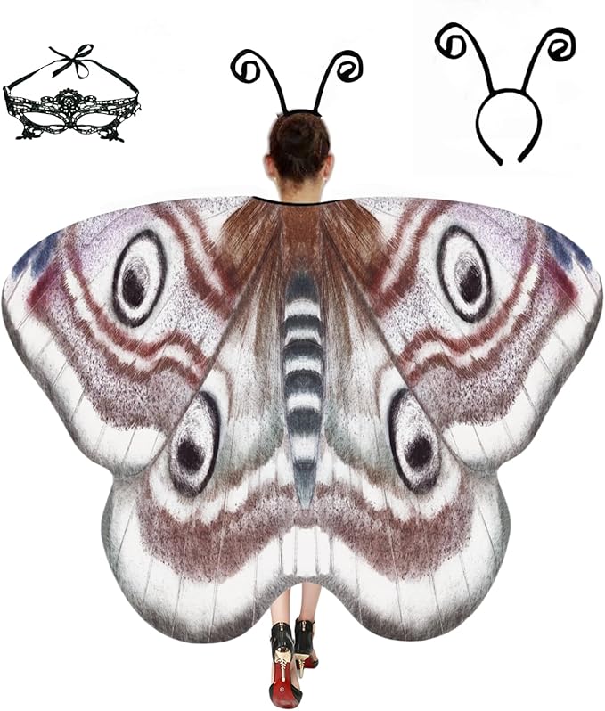 Halloween Butterfly Wings Costume for Womens Moth Wings Butterfly