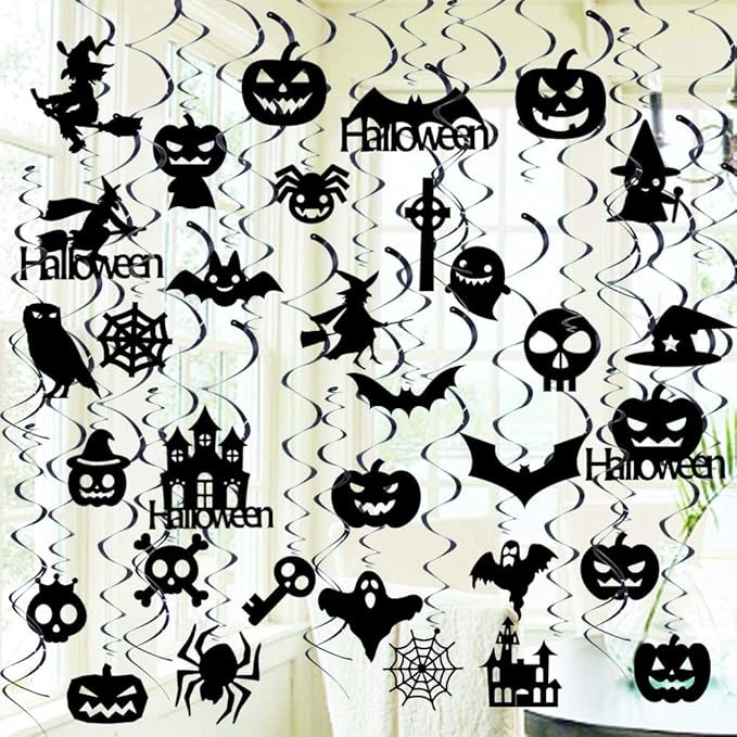 39 Pcs Halloween Hanging Swirls for Halloween Party Supplies