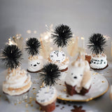 Gyufise 30Pcs Foil Firework Cupcake Toppers Sparkle Tinsel Cake #25