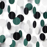 Black-Green Silver Party-Decorations Garland Streamers - 52Ft