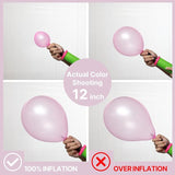 PartyWoo Pearl Pink Balloons 100pcs 5 Inch Light Pastel Baby Pale