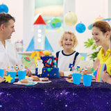 6 Pack Galaxy Plastic Table Cover Space Tablecloth Space Star
