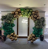 Green and Gold Balloon Arch Kit, Dark Emerald Green Hunter Forest