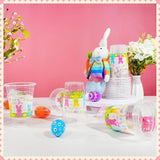 60 Pieces 16oz Easter Bunny Disposable Plastic Cups for Easter Party