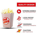125 Pack Popcorn Boxes Movie Night Popcorn Bags for Party Red and