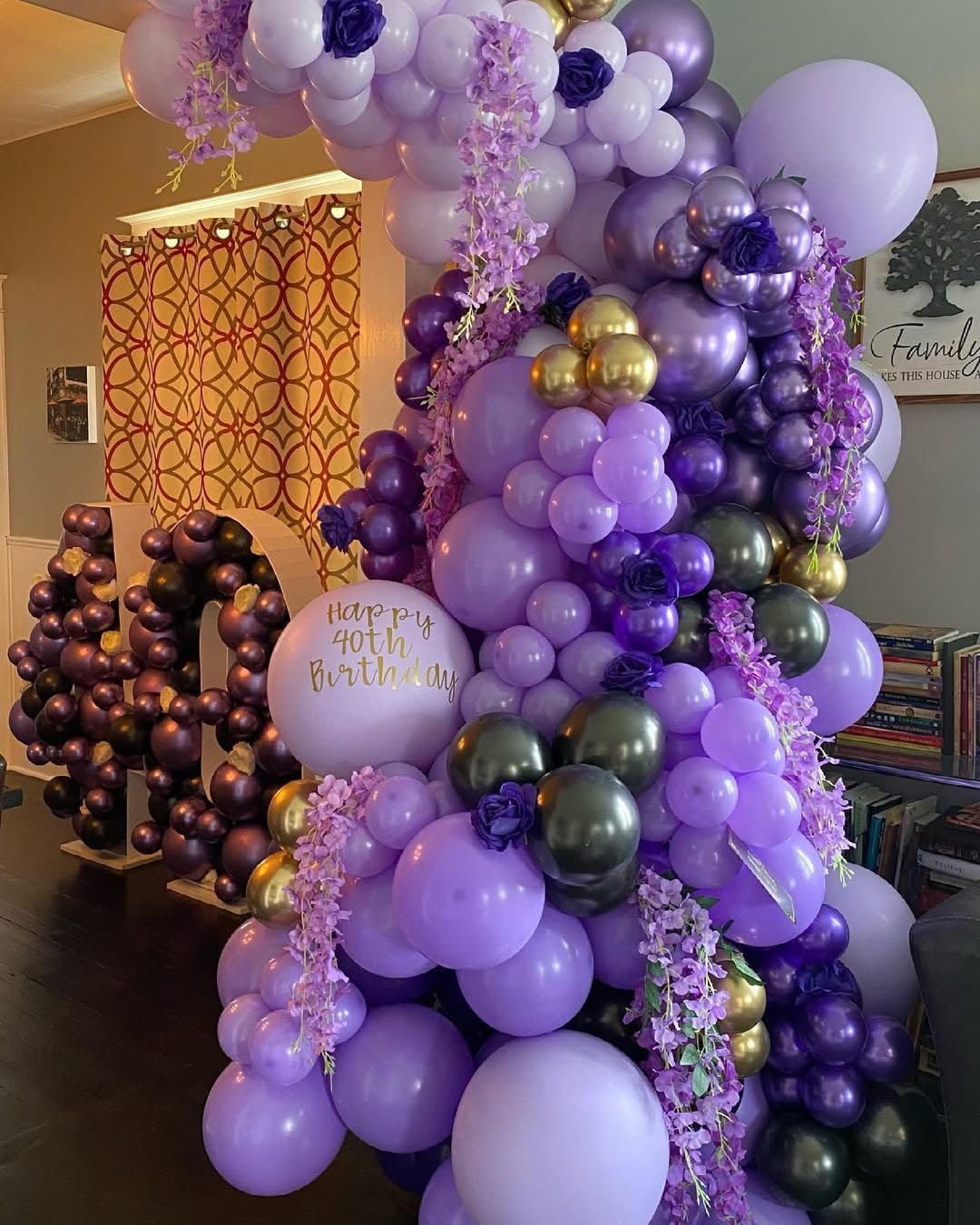 Purple Balloon Garland Arch Kit, 162pcs Dark Purple Lavender Light