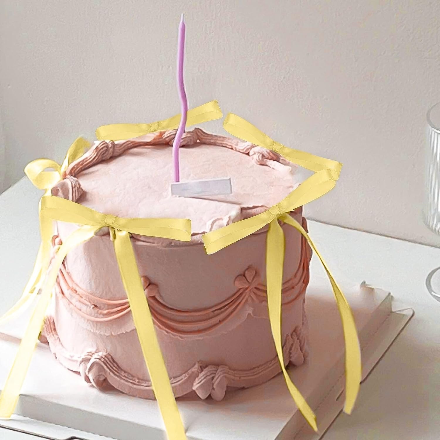 Yellow Bow Cake Topper Coquette Bows Cake Decorations Yellow Bows