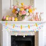 Easter Decorations Bunny Rabbit Banner Pastel Rainbow Pom Pom