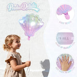 Biapian Sea Shells Balloons, Large Mermaid Shells Foil Balloon, 6 Pcs
