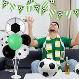 Soccer party Balloons Stand Kit 2 Sets with 2 Soccer Foil Balloons