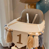 Boho Blue Handmade 1st Birthday High Chair Banner First Highchair