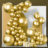 PartyWoo Gold Balloons 140pcs Different Sizes of 18 12 10 5 Inch Gold