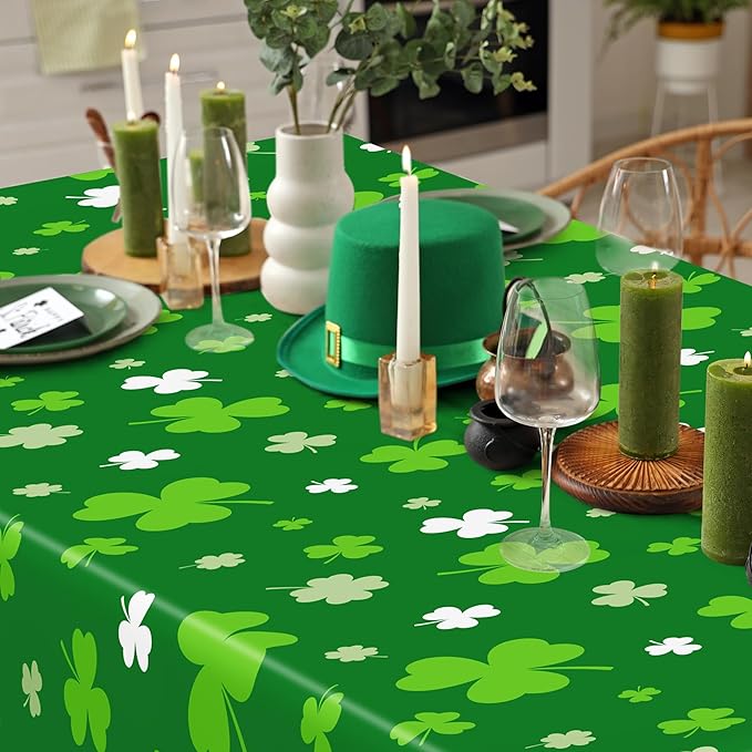 4 PCS St Patricks Day Decorations, Plastic 108" X 54" Irish St