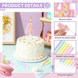 MTLEE Number 4 Birthday Candle with 12 Pcs Spiral Candles for Girls