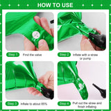 Shamrock Green Square Foil Balloons for St Patrick's Day Decor, 25 Pcs