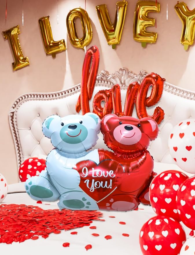 Valentines Day Balloons Decorations Romantic I Love You Balloon and