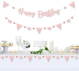 Big Dot of Happiness Pink Rose Gold Birthday Happy Birthday