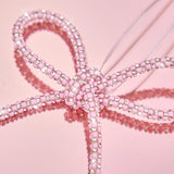 6 Pcs 4.3" x 6" 2026 Valentine's Day Bows for Decor, Mix Pink Sparkly