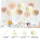 Beige Boho Birthday Decorations for Girls Women Happy Birthday