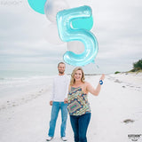 KatchOn, Big Light Blue 5 Balloon Number - 40 Inch | Light Blue