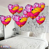 10Pcs 18 Inch Red Heart Balloons Valentine's Day Heart Shape Foil