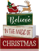 4 Pcs Christmas Table Decoration Wooden Santa Claus Decor Christmas