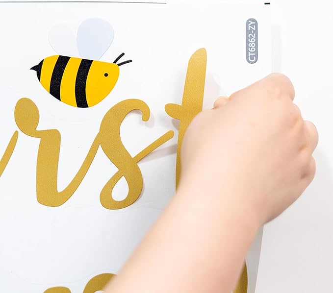 First Bee Day Decal Bee Themed First Birthday Party Decoration